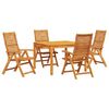 vidaXL Conjunto de Comedor de Jardín 5 pcs Marrón