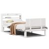 vidaXL Estructura de cama con cabecero sin colch&oacute;n blanco 90x200 cm