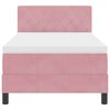 vidaXL Cama tipo Box Spring con colch&oacute;n Rosa 90 x 200 cm Terciopelo