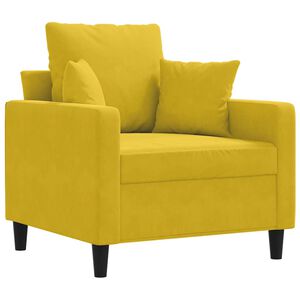 vidaXL Sill&oacute;n de terciopelo amarillo 60 cm