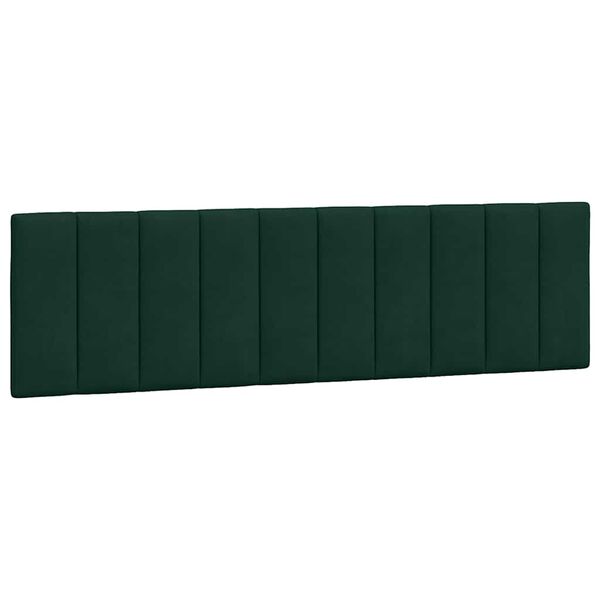 vidaXL Cabecero de cama acolchado Hanko terciopelo verde oscuro 180 cm