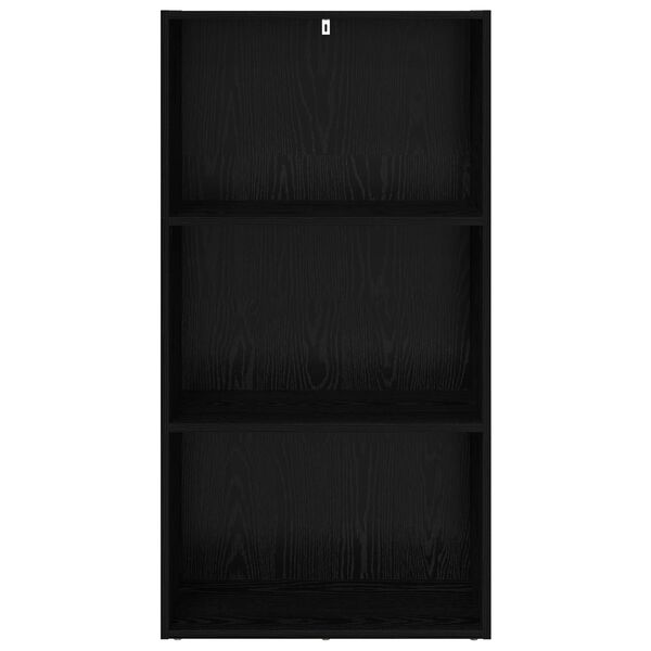vidaXL Estante de libros Roble Negro 60 x 30 x 76.5 cm