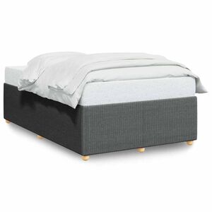vidaXL Estructura de cama sin colch&oacute;n tela gris oscuro 120x200 cm