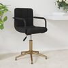 vidaXL Silla de comedor giratoria de terciopelo negro