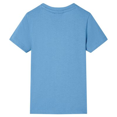 Camiseta infantil azul medio 92