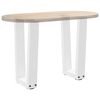 vidaXL Patas para mesa de centro en forma de V (2 unidades), color blanco, 38 x (42-43,3) cm, acero