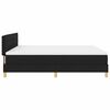 vidaXL Cama tipo Box Spring con colch&oacute;n Negro 180 x 200 cm tela