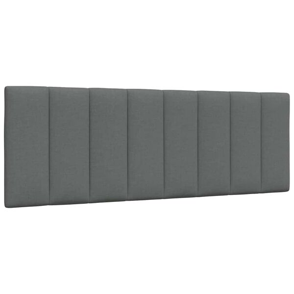 vidaXL Cabecero de cama acolchado Hanko tela gris oscuro 120 cm
