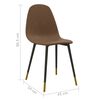 vidaXL Sillas de comedor 2 unidades tela marr&oacute;n