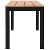 vidaXL Banco de jard&iacute;n acero y WPC marr&oacute;n y negro 110 cm