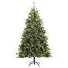 vidaXL &Aacute;rbol de Navidad artificial con ramas plegables y conos 240 cm