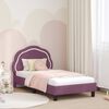 vidaXL Cama para niños con cabecero Morado 80 x 160 cm Terciopelo