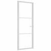 vidaXL Puerta interior vidrio EGS y aluminio blanco 76x201,5 cm