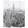 vidaXL Biombo divisor plegable 160x170 cm Nueva York blanco y negro