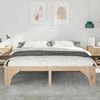 vidaXL Estructura de cama Marrón 200 x 200 cm Madera maciza de pino