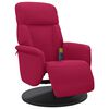 vidaXL Sill&oacute;n reclinable masaje con reposapi&eacute;s terciopelo rojo tinto