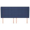 vidaXL Cabecero con orejas de tela azul 203x23x118/128 cm