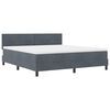 vidaXL Cama tipo Box Spring Gris oscuro 180 x 200 cm Terciopelo