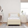 vidaXL Cama tipo Box Spring con colch&oacute;n Crema 190 x 90 cm Poli&eacute;ster