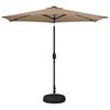 vidaXL Parasol de jard&iacute;n con luces LED y base 270 x 270 cm Poli&eacute;ster