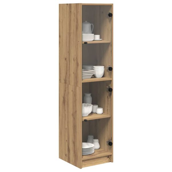 vidaXL Alacena Roble artesanal 35 x 37 x 142 cm Madera contrachapada