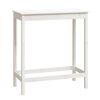vidaXL Mesa alta de bar madera maciza de pino blanco 100x50x110 cm