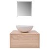 vidaXL Conjunto de mueble y lavabo 3 piezas beige