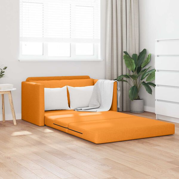 vidaXL Sof&aacute; cama 110cm Amarillo oscuro tela
