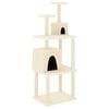 vidaXL Rascador para gatos con postes de sisal color crema 167 cm
