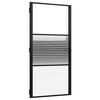 vidaXL Puerta de Vidrio 102,5 x 3,5 x 201,5 cm Aluminio Negro