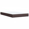 vidaXL Cama box spring con colch&oacute;n tela marr&oacute;n oscuro 120x190 cm