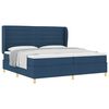 vidaXL Cama con Somier y Colch&oacute;n Gris Oscuro 90x190 cm de Tela Azul