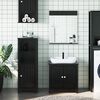 vidaXL Juego de muebles de baño BERG 3 pzas madera maciza pino negro