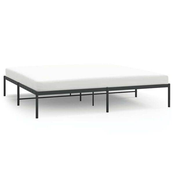 vidaXL Estructura de cama de metal negro 180x200 cm