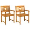 vidaXL Sillas de jard&iacute;n 2 uds. Natural Madera de Acacia S&oacute;lida