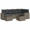 vidaXL Set de sof&aacute;s de jard&iacute;n 7 piezas con cojines rat&aacute;n PE gris