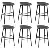 vidaXL Mesa alta y taburetes de bar 7 piezas negro y gris