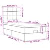 vidaXL Estructura de cama otomana con colch&oacute;n tela crema 80x200cm