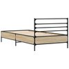 vidaXL Estructura cama madera ingenier&iacute;a metal roble Sonoma 90x190 cm