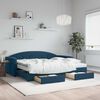 vidaXL Sof&aacute; cama nido con cajones terciopelo azul 90x200 cm
