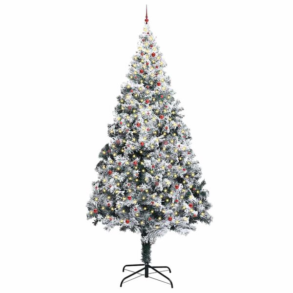 vidaXL Árbol de Navidad Artificial Preiluminado con Juego de Bolas