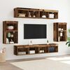 vidaXL Conjunto de mueble de TV Montaje en la pared 8 pcs Madera vieja