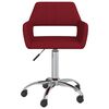 vidaXL Sillas de comedor giratorias 4 unidades tela rojo tinto
