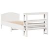 vidaXL Estructura de cama sin colch&oacute;n madera maciza blanca 75x190 cm