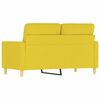 vidaXL Sof&aacute; de 2 plazas de tela amarillo claro 120 cm