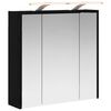 vidaXL Armario con espejo de ba&ntilde;o Roble Negro 63,5 x 16 x 62,5 cm