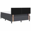 vidaXL Cama tipo Box Spring Gris Oscuro y Blanco 203 x 144 x 88 cm