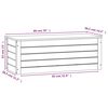 vidaXL Caja de almacenaje madera maciza de pino blanco 89x36,5x33 cm