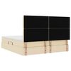 vidaXL Cama con almacenamiento y LED Crema 180 x 200 cm Poli&eacute;ster