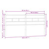 vidaXL Cabecero de repuesto de acero y madera de ingenier&iacute;a marr&oacute;n roble 200 cm
